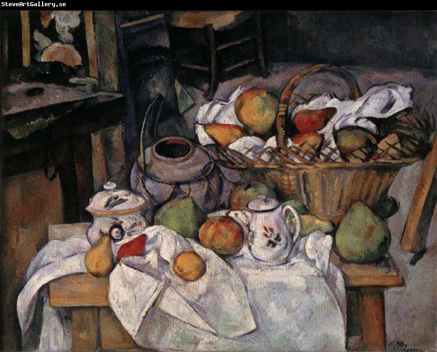 Paul Cezanne Still Life with Basket